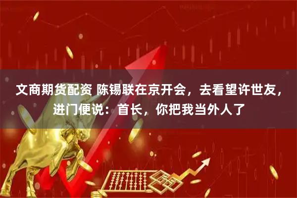 文商期货配资 陈锡联在京开会,去看望许世友,进门便说:首长,你把我当外人了